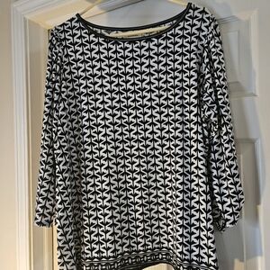 Max Studio Monochrome Geometric Top